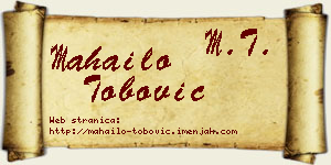 Mahailo Tobović vizit kartica